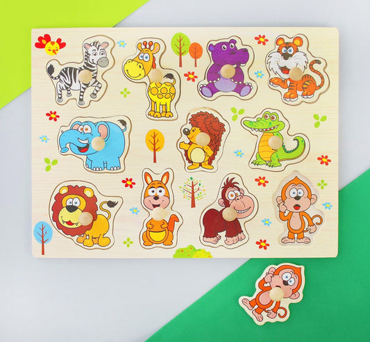 Wooden insert frame "Wild Animals"