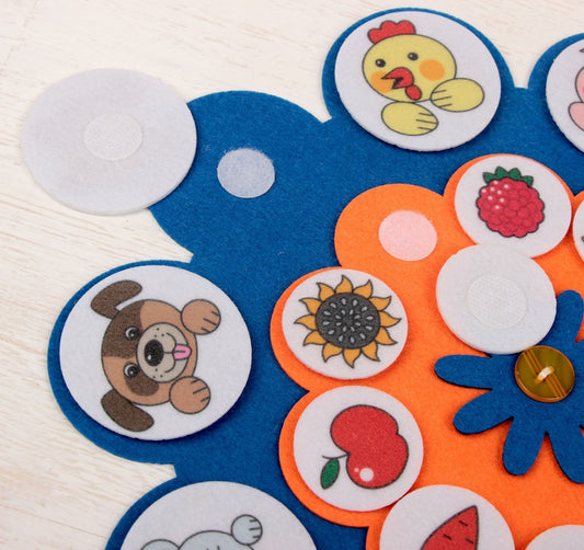 Spēle ar Velcro lipekļiem "Kas ko ēd?"