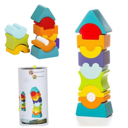 Wooden pyramid "Flexible Tower"