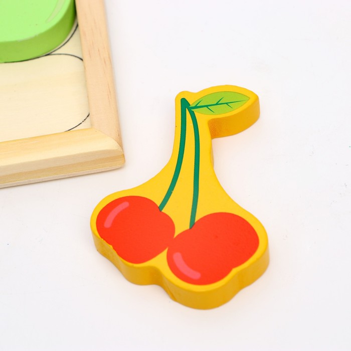 Деревянная рамка-вкладыш "Ягоды и фрукты"