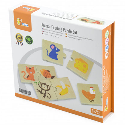 Деревянный пазл "Кто что ест?"