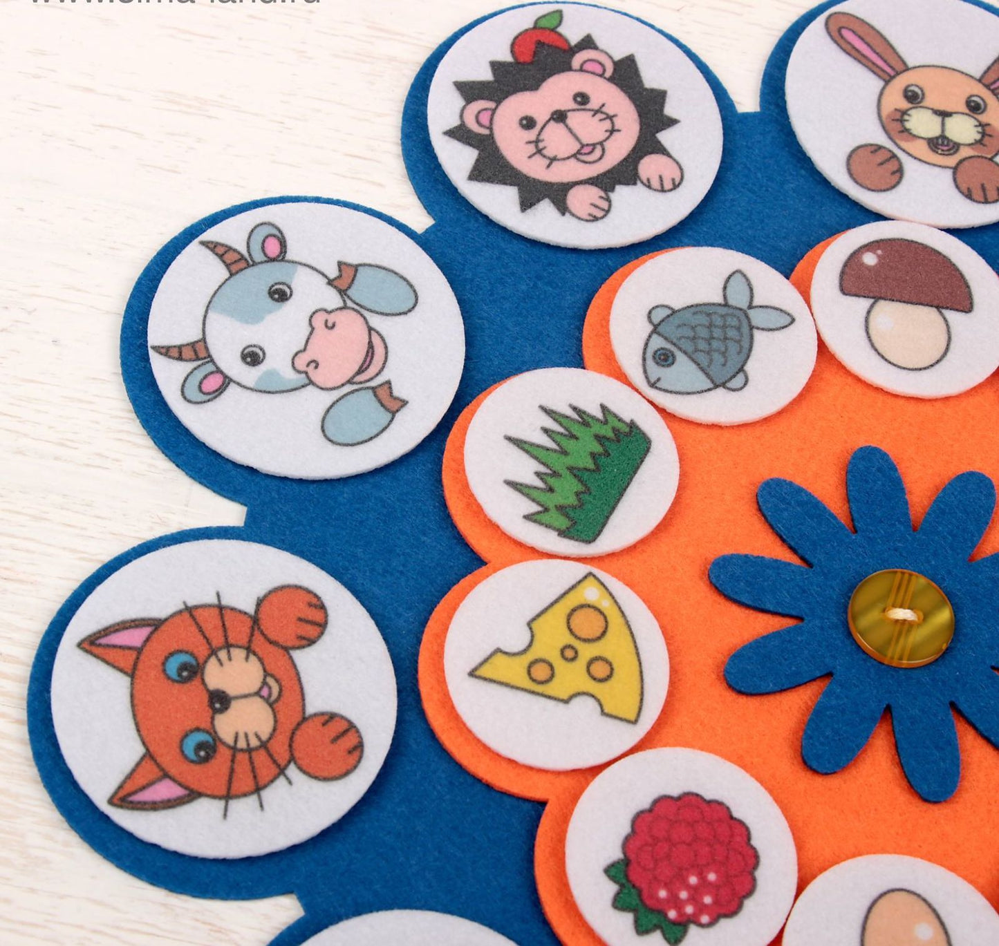 Spēle ar Velcro lipekļiem "Kas ko ēd?"