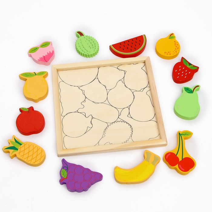 Деревянная рамка-вкладыш "Ягоды и фрукты"