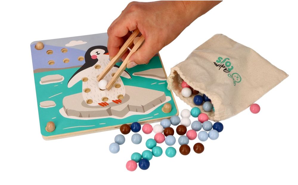 Koka puzle-mozaīka "Catch and Match. Polar Animals"